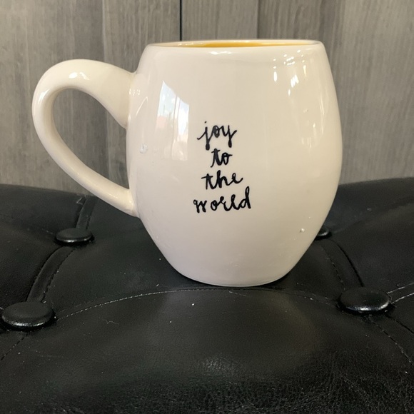 New Give Christmas Gift Holiday Rae Dunn White & Yellow Coffee Mug - Picture 4 of 9